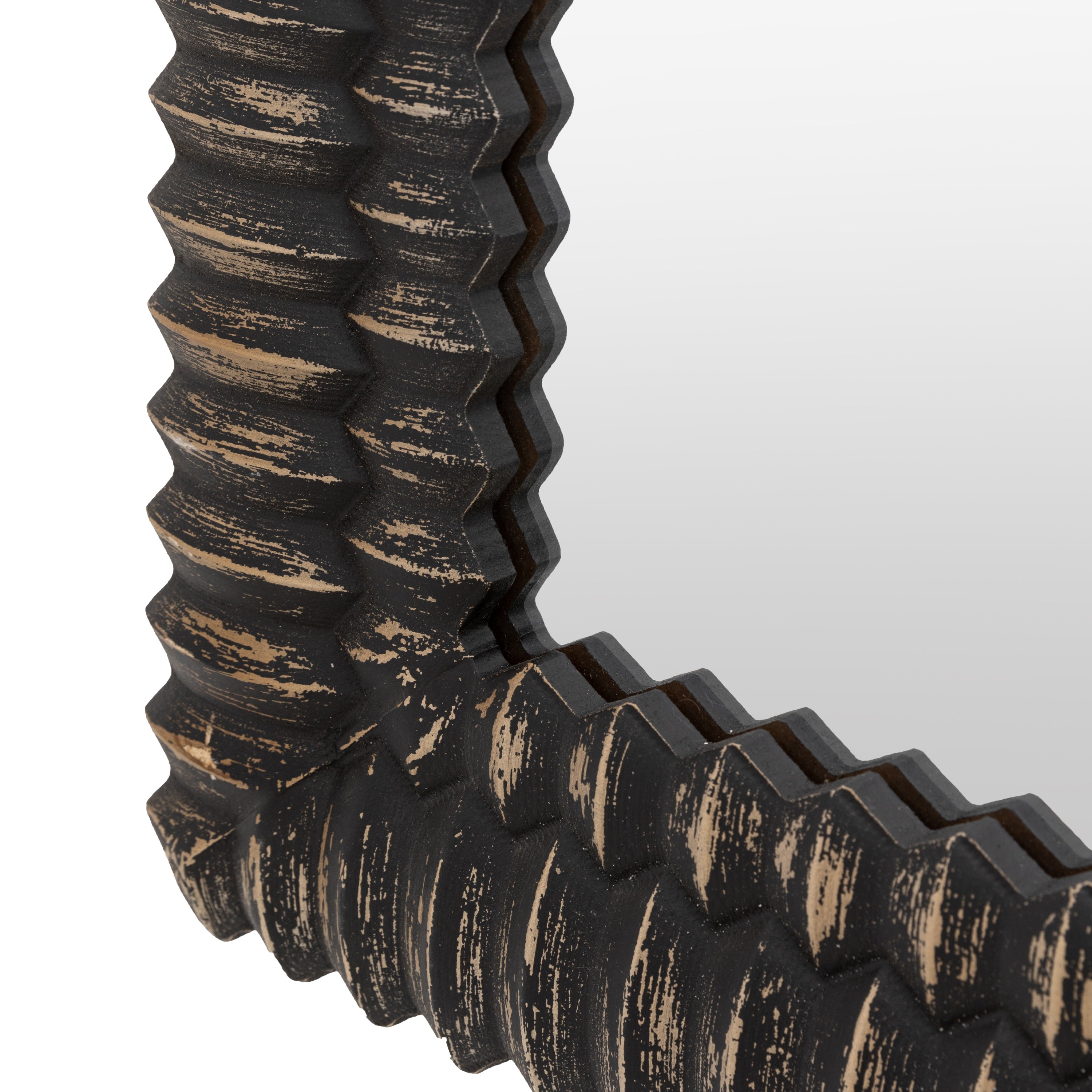 Chambery Arch Black Wash Full Length Leaner Mirror